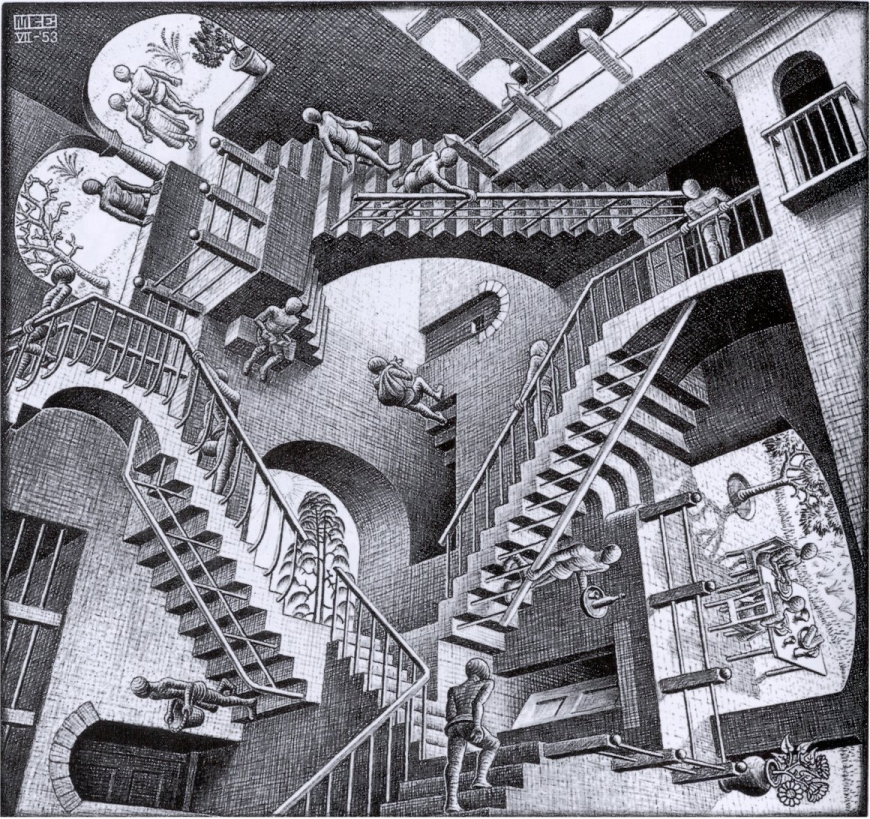 Relativity by M.C. Escher